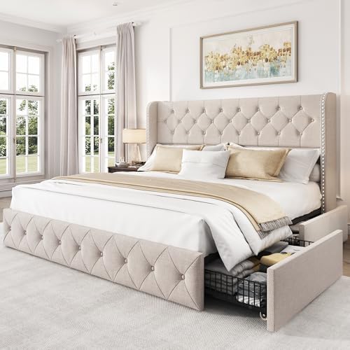 LARMACE King Size Bed Frame by LARMACE
