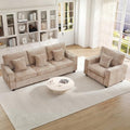 3-Seater Couch with Accent Chair Modern Chenille Sofa Set by MAHYIZYI-SimpleFashionable