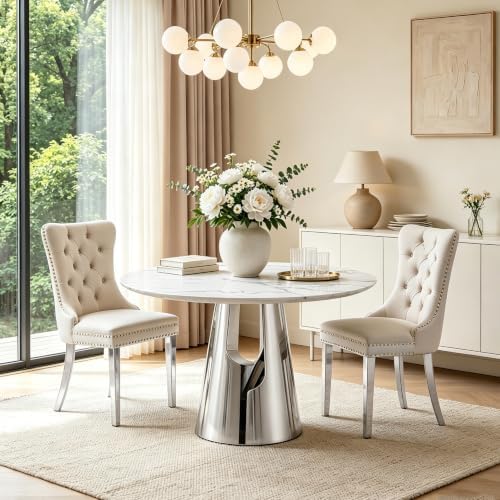 45” Round Dining Table Set For 2, Kitchen Table - Image 2