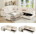 130" Sectional Couches for Living Room, Modular Sectional Sofa by AMERLIFE