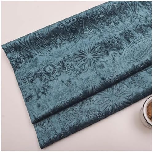 Velvet Upholstery Fabric, 57in Embossed Velvet 3D Fabric, Solid Color, by Unknown