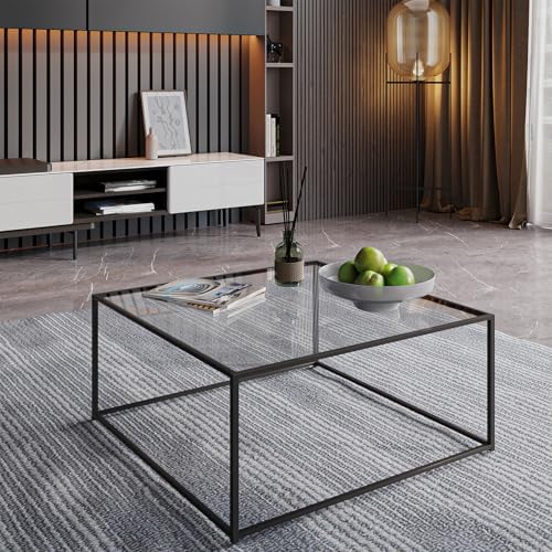 Glass Coffee Table Modern Center Table, Minimalist Coffee Table Sofa Side Tea - Image 5