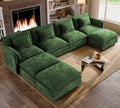 ELUCHANG 153" Oversized Modular Sectional Sofa, Comfy Chenille Cloud Couch by ELUCHANG