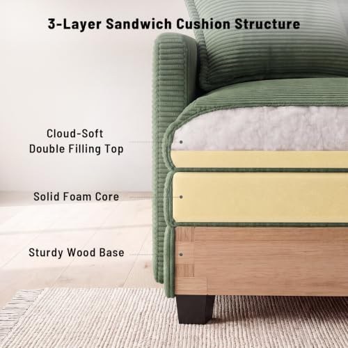 Amsleekey 111.5" U Shaped Modular Sectional Sofa - Image 6