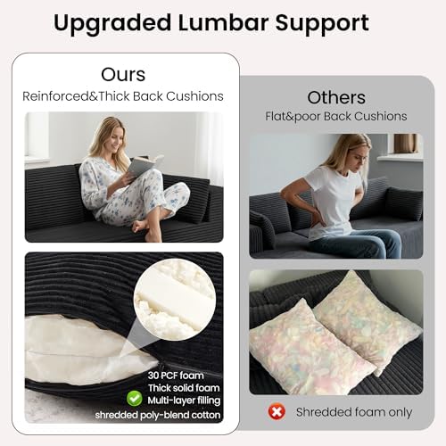 106" Cloud Sectional Boneless Couches - Image 3