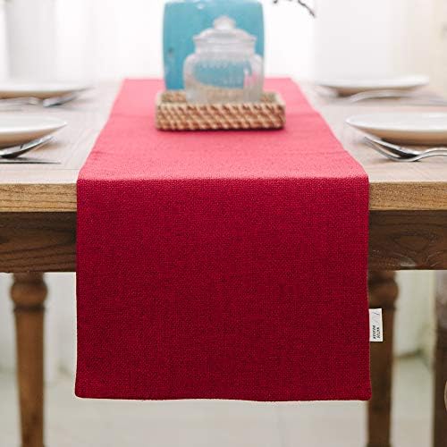 Soft Caddice Faux Linen Table Runner 2 Side - Image 2