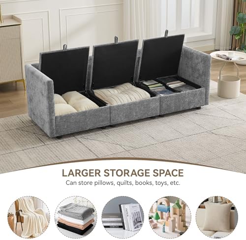 80" Cloud Modular 3 Seater Sofa - Image 3