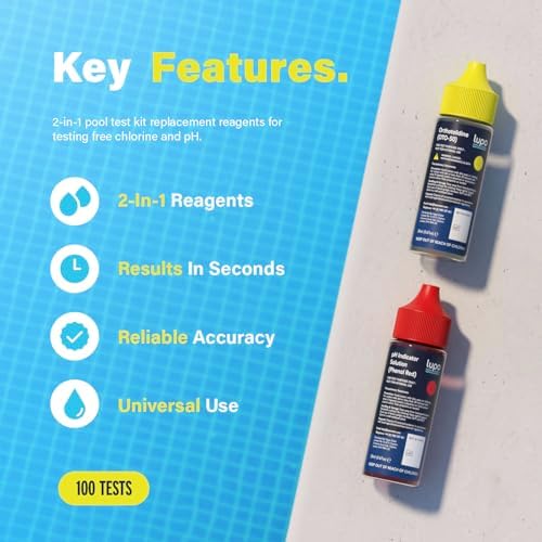 Lupo 2-in-1 Pool Test Kit Replacement Reagents | Pool Testing Kit Refill - Image 2