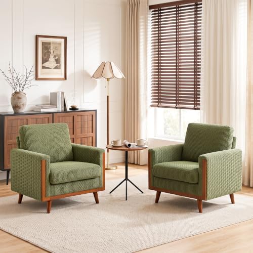 VINGLI Mid-Century Modern Oversized Accent Chairs Set of 2 by VINGLI