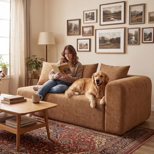 Claiks 71" Right Armrest Boneless Sectional Loveseat Sofa - Image 3