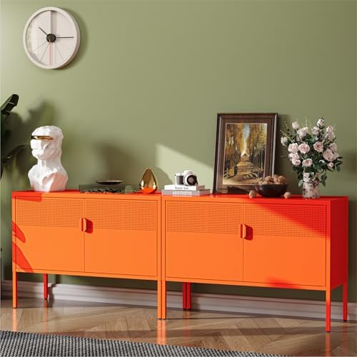 COFaR TV Stand for TVs up to 75 Inch, Metal Entertainment Center - Image 3