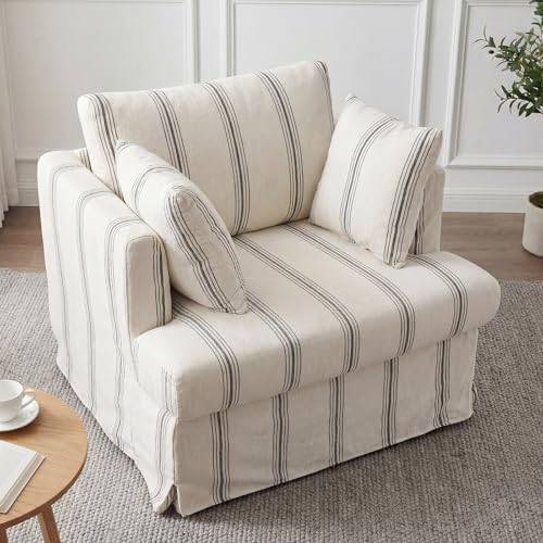 Coastal Oversized Accent Reading Armchair Set of 2 - Image 3