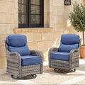 Swivel Patio Chairs sofa Set of 2 by Bellefurn