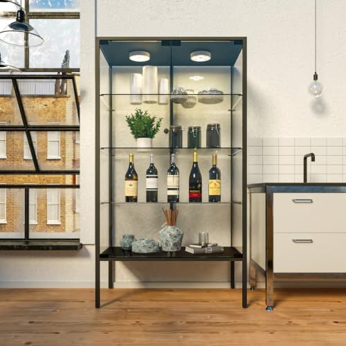 Beauty4U Iron Frame Glass Display Cabinet by Beauty4U