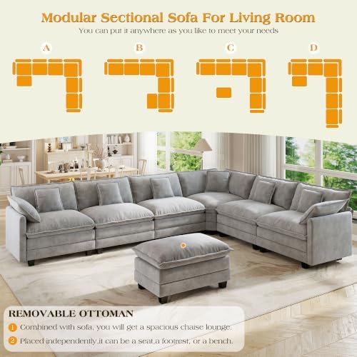 Hanherry Modular Sectional Sofa, Cloud Couch - Image 6