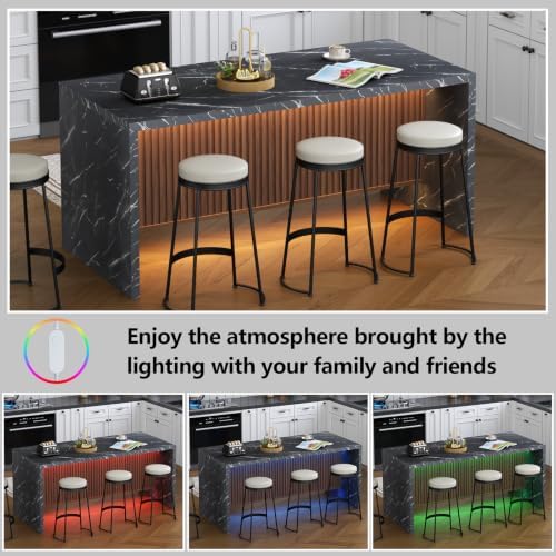 71" Large Imitation Marble Dining Table - Image 5