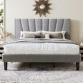 Allewie King Size Velvet Platform Bed Frame by Allewie