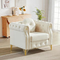 JEEOHEY Mid Century Modern Chesterfield Sofa Chair, Upholstered Button Tufted by JEEOHEY