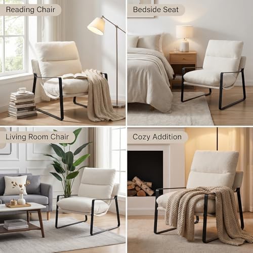 LukeAlon Modern Sherpa Accent Armchair - Image 5