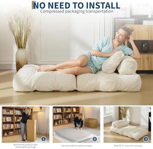 Garvee Folding Sofa Bed, Convertible Sleeper Chair - Image 4