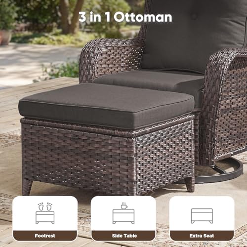 Belord 3-Piece PE Wicker Outdoor Sofa - Image 4
