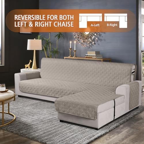VANSOFY Sectional Couch Covers, L Shaped Sofa Slipcover - Image 2