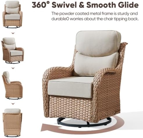 Swivel Patio Chairs Set of 2 - Image 3
