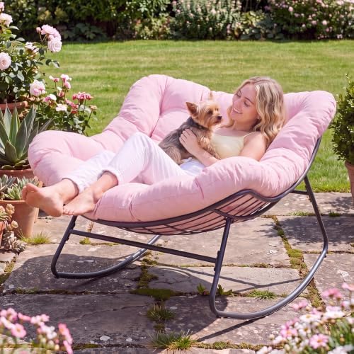 Papasan Rocking Chair, Oversized Outdoor Egg Chair by Dovov