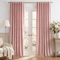 StangH Baby Pink Velvet Curtains Back Tab by StangH