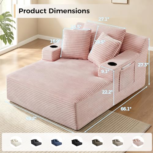 NicBex 66”Oversized Chaise Lounge Chair Indoor - Image 2