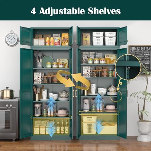 Steeloong 86"Metal Pantry Storage Cabinet - Image 5