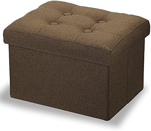 LINMAGCO Ottoman with Storage Small Foot Rest Stool Under Desk Stool Short by LINMAGCO