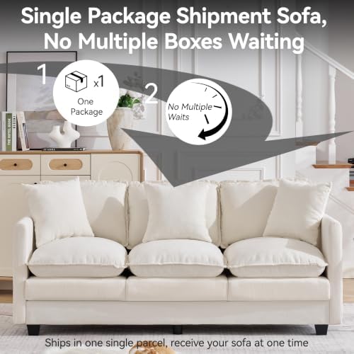 72'' Cloud 3 Seater Couch, Cloud Sofa - Image 5