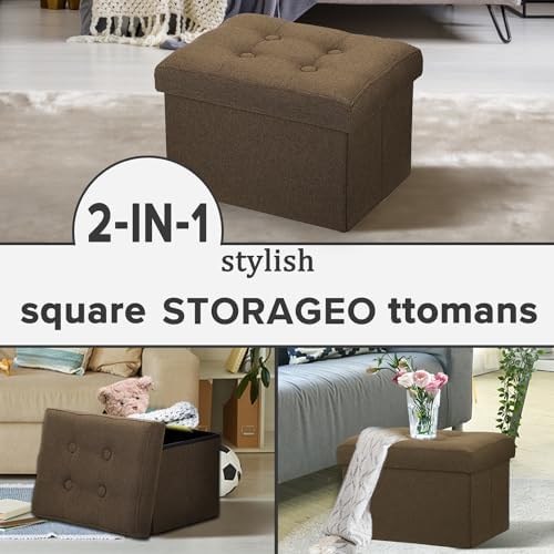 LINMAGCO Ottoman with Storage Small Foot Rest Stool Under Desk Stool Short - Image 6