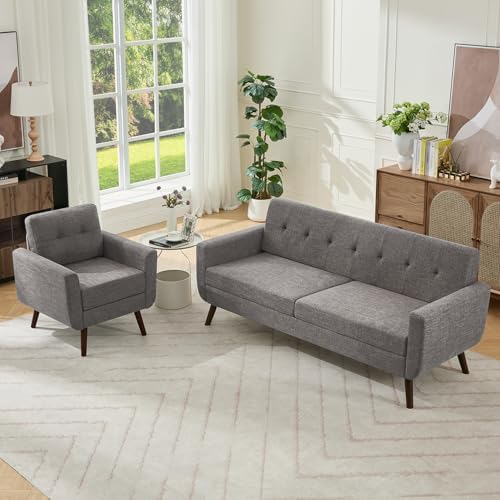 Tbfit Mid Century Modern Sofa Couch, Standard Sofa & Accent Chair by TBfit