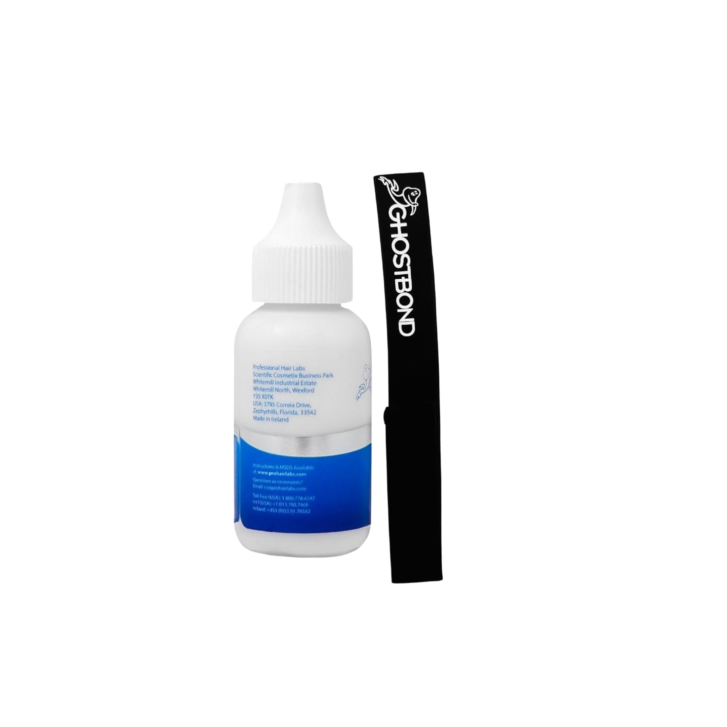 GHOSTBOND XL Hair Replacement Adhesive 1.3oz & Elastic Meltband Set | Invisible Bonding, Sweat-Resistant Wig Glue for a Flawless Hairline