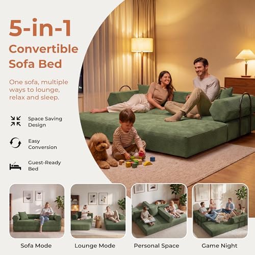 79" Convertible Sofa Bed, Boneless Couch - Image 3