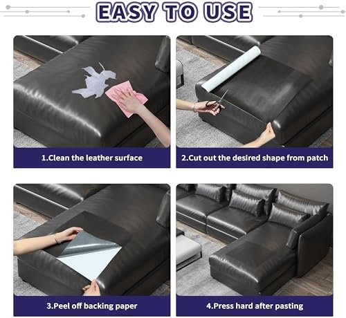 Besezx Leather Repair Patch Tape Kit, Self Adhesive Leather Repair - Image 6