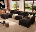 ELUCHANG 150" Oversized Modular Sectional Sofa, Comfy U Shaped Cloud Couch by ELUCHANG