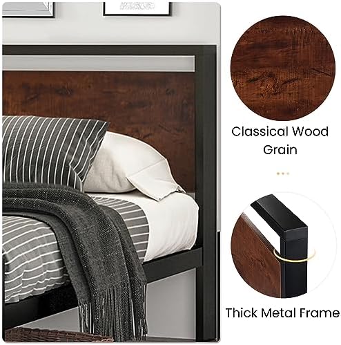 SHA CERLIN 14 Inch Full Size Metal Platform Bed Frame - Image 5