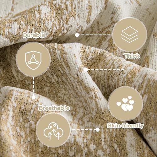 MEETSKY Boho Couch Cover for 2 Cushion Couch Sofa, Chenille Sofa Cover for - Image 3