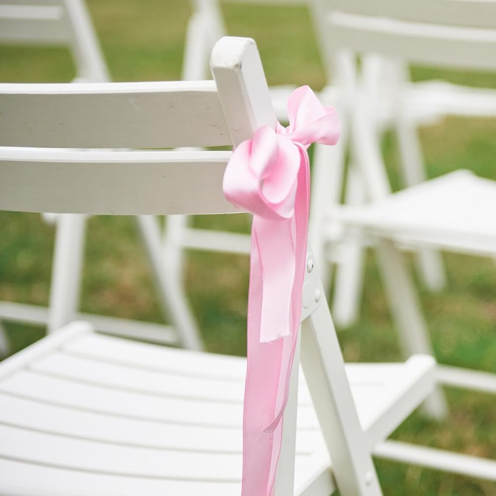 1-1/2" Width x 100 Yards Satin Fabric Ribbon, Light Pink Ribbon Perfect for DIY Bows, Swags, Gift Wrapping, Craft, Flower Bouquet，Christmas and Party Decoration