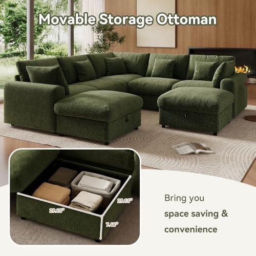 WorthFurni 107” Cloud Sectional Couches - Image 7