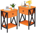 VECELO Nightstands Set of 2, Modern Bedside End Tables, Night Stands by VECELO