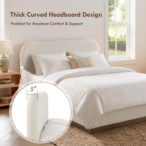 King Boucle Upholstered Bed Frame - Image 4