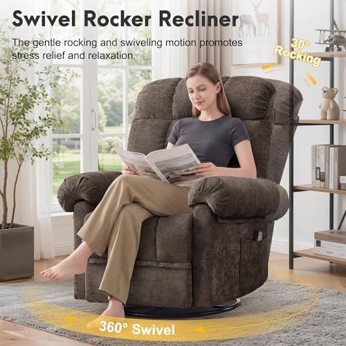 Korser 360° Swivel Rocker Recliner Chair, Rocking Chair Nursery - Image 3