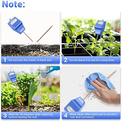 Dr.meter Soil Moisture Meter for Plants, Plant Water Gauge Test Kit - Image 6