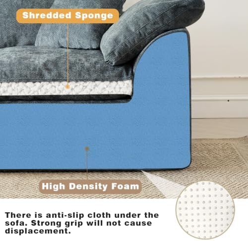 109" Boneless Cloud Couch Sectional - Image 6
