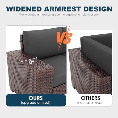 Patio Furniture Set with 44'' Fire Pit Table - Image 6