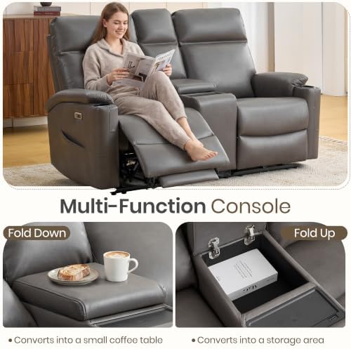 Power Recliner Loveseat, Electric Reclining Sofa - Image 5